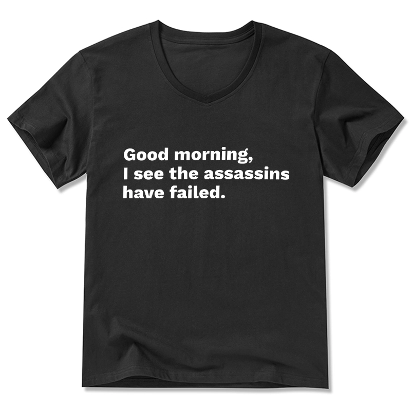 Tokyo-Tiger Assassins Failed Morning Quote Art V-Neck Classic T-Shirt