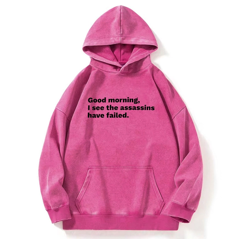 Tokyo-Tiger Assassins Failed Morning Quote Art Washed Hoodie