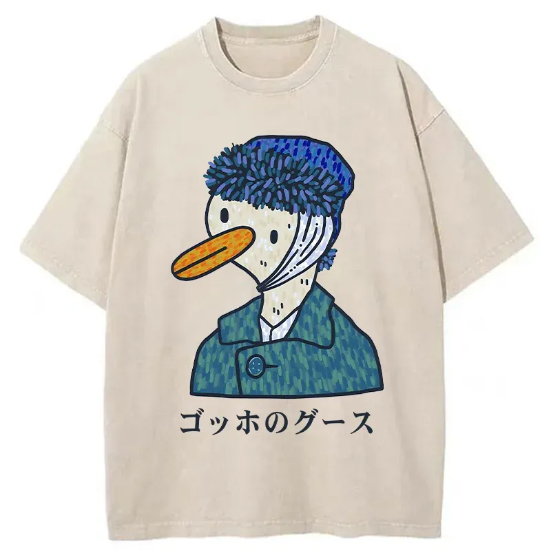 Tokyo-Tiger Van Gogh's Goose Washed T-Shirt