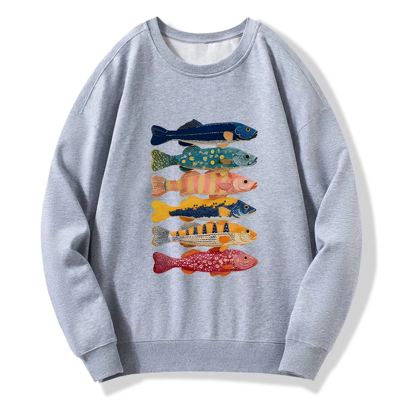 Tokyo-Tiger Colorful Fish Art Collection Classic Sweatshirt
