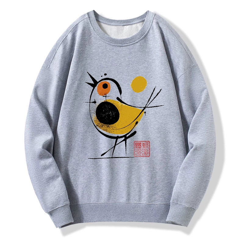 Tokyo-Tiger Aesthetic Yellow And Black Bird Classic Sweatshirt