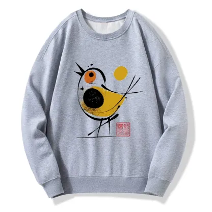 Tokyo-Tiger Aesthetic Yellow And Black Bird Classic Sweatshirt