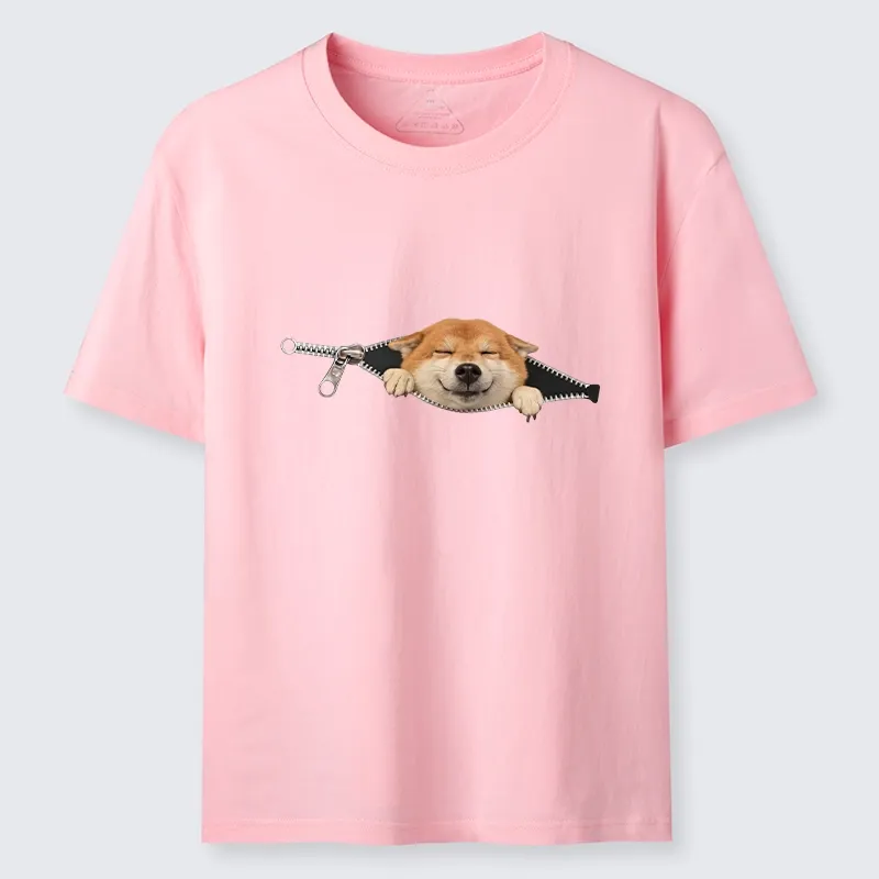 Tokyo-Tiger Cute Shiba Dog In Zipper Classic T-Shirt