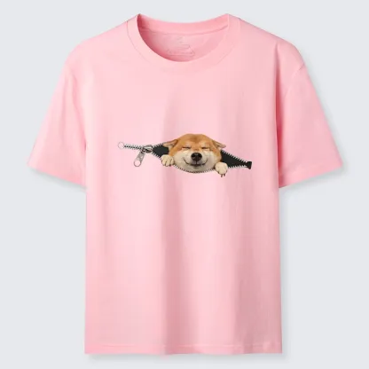 Tokyo-Tiger Cute Shiba Dog In Zipper Classic T-Shirt