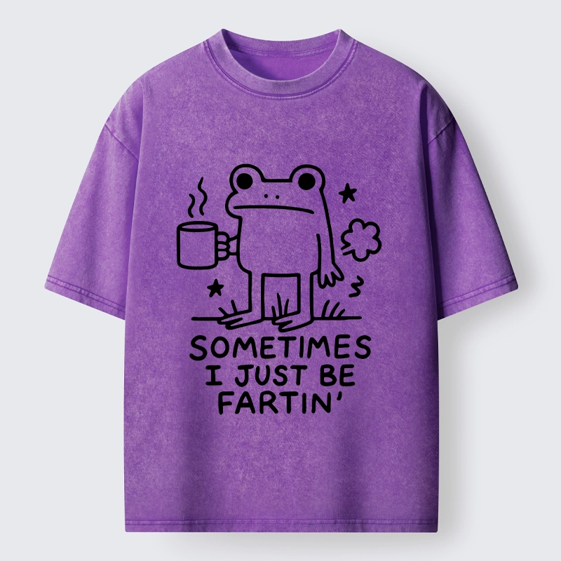 Tokyo-Tiger Sometimes A Frog Just Needs To Fart Washed T-Shirt