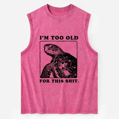 Tokyo-Tiger Turtle I Quit Meme Energy Washed Tank