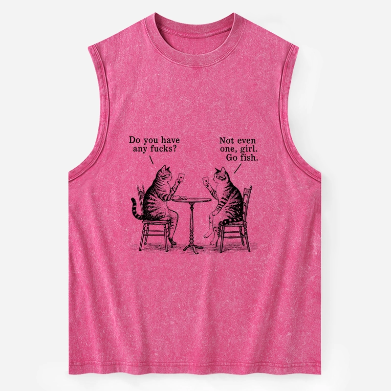 Tokyo-Tiger Cat Poker Night Washed Tank