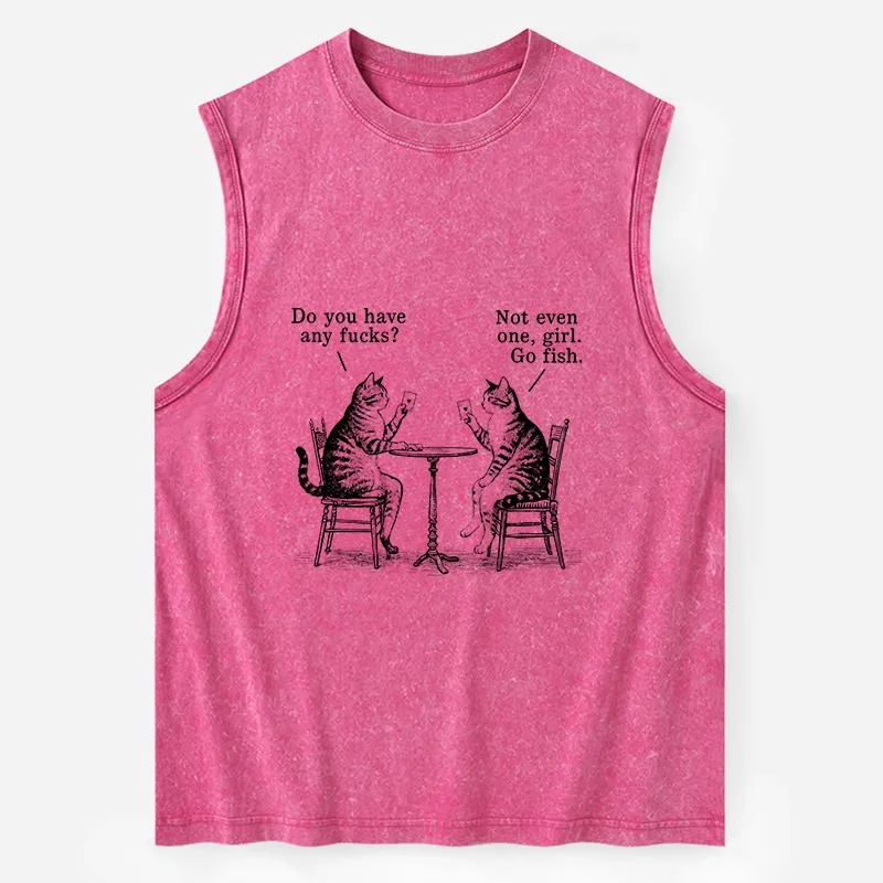 Tokyo-Tiger Cat Poker Night Washed Tank