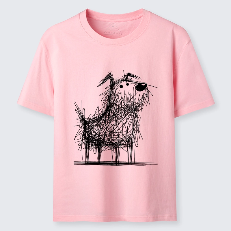 Tokyo-Tiger Cute Scrawled Dog Line Art Classic T-Shirt