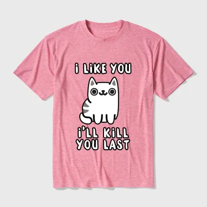 Tokyo-Tiger Cats And Humans Have A Love-hate Relationship Cotton Blend T-Shirt