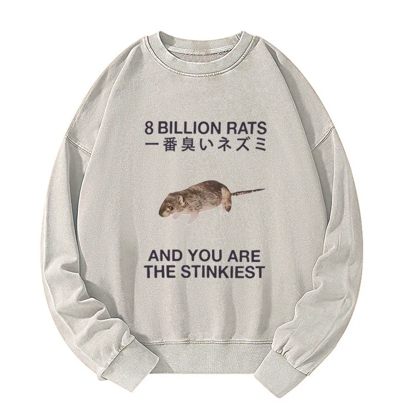Tokyo-Tiger World's Stinkiest Rat Washed Sweatshirt
