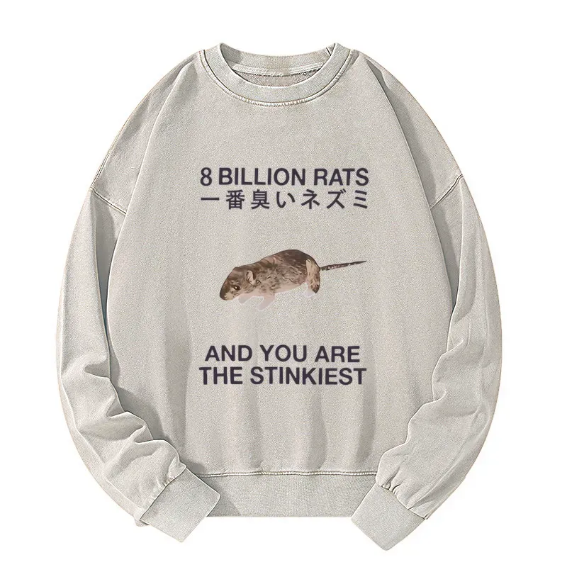 Tokyo-Tiger World's Stinkiest Rat Washed Sweatshirt