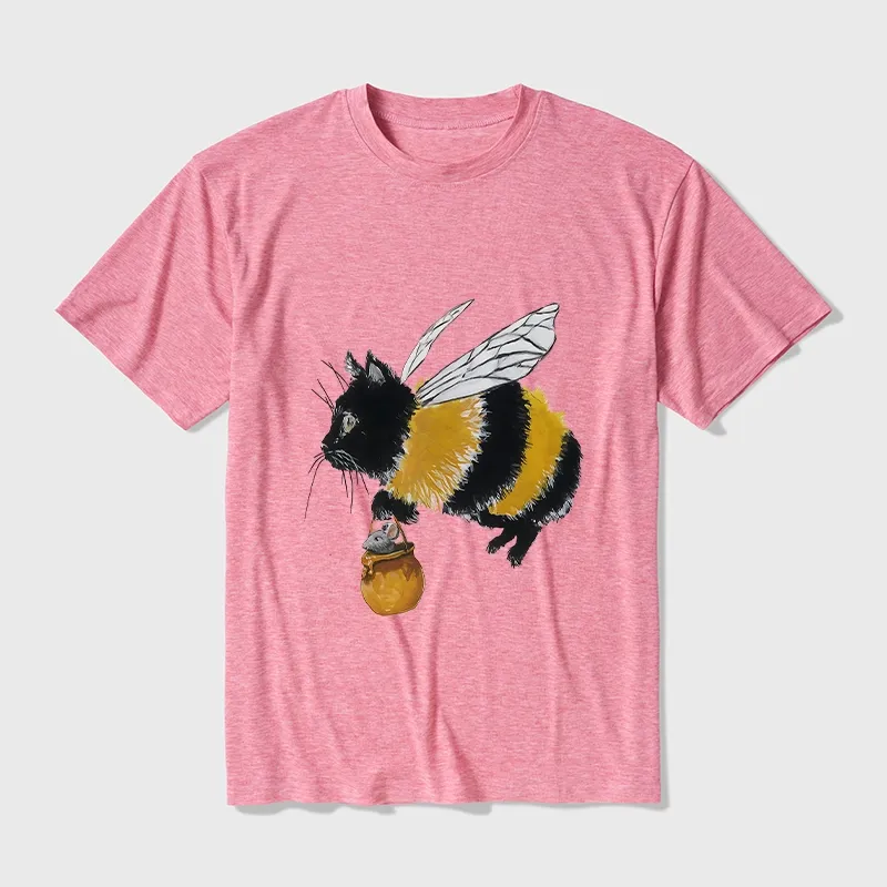 Tokyo-Tiger Catbee Funny Cotton Blend T-Shirt