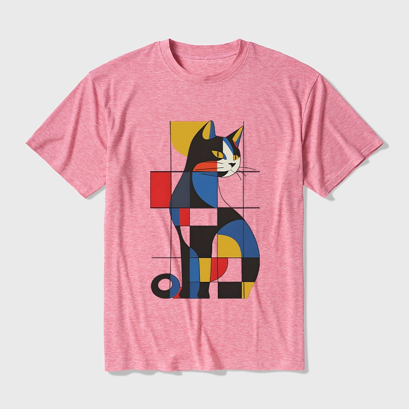 Tokyo-Tiger Mondrian Cat Cotton Blend T-Shirt