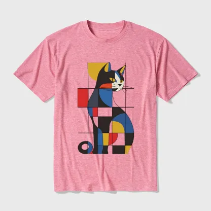 Tokyo-Tiger Mondrian Cat Cotton Blend T-Shirt