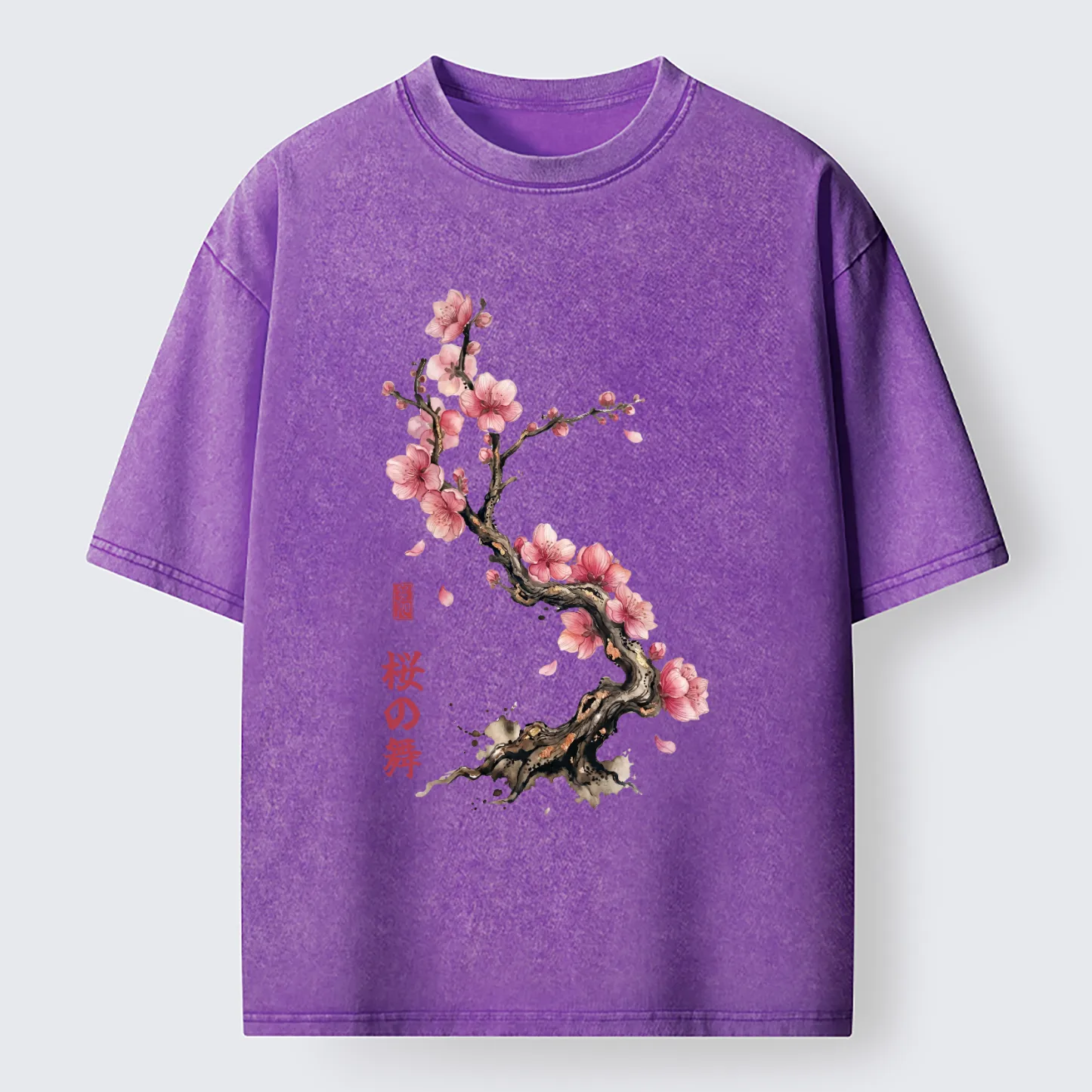 Tokyo-Tiger Sakura Petal Dance Washed T-Shirt