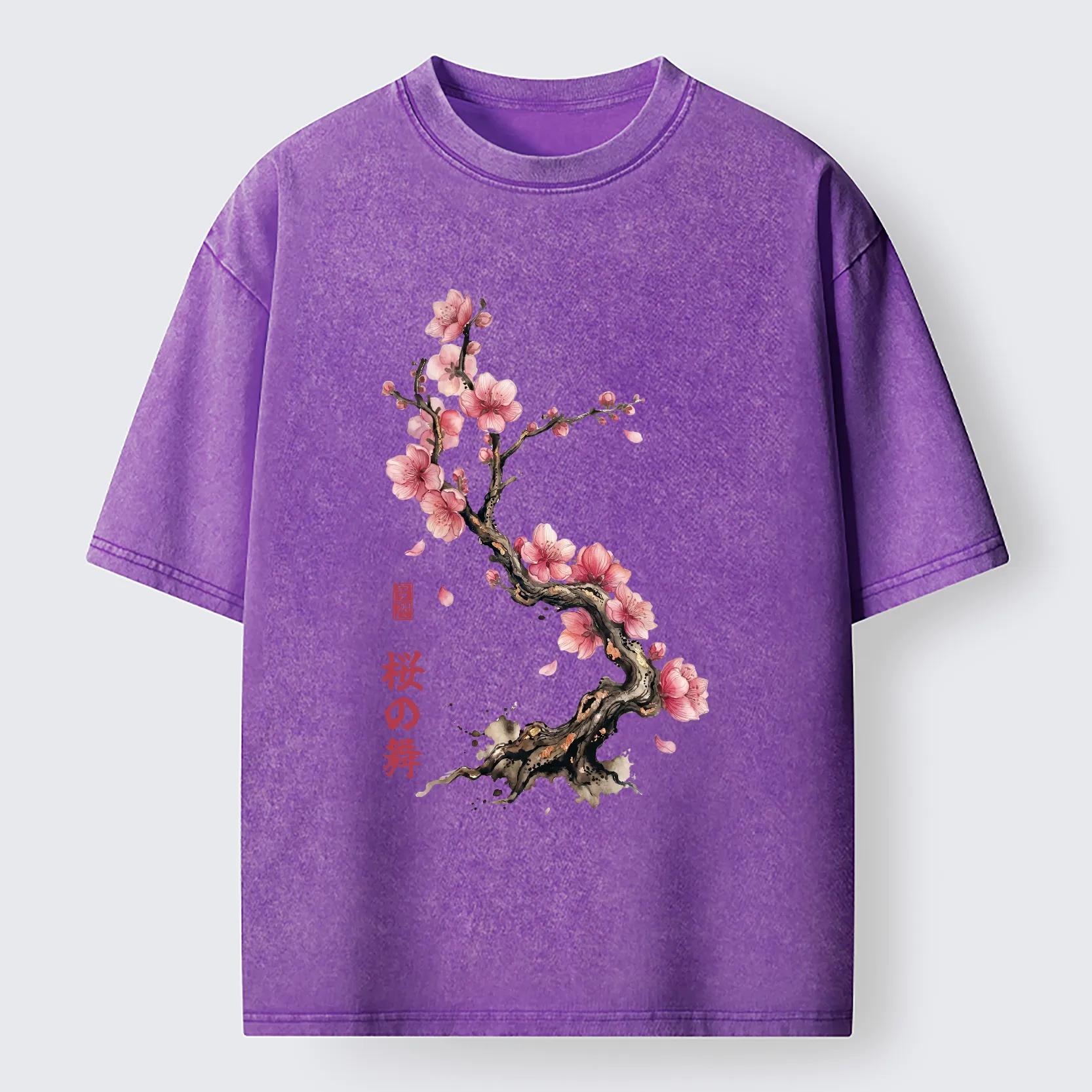 Tokyo-Tiger Sakura Petal Dance Washed T-Shirt