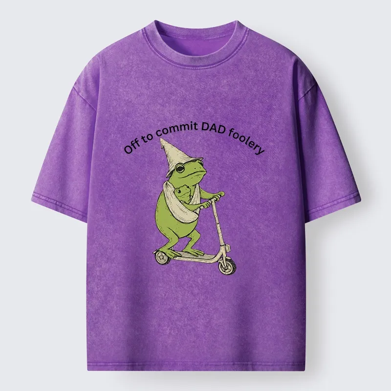 Tokyo-Tiger Frog Dad Foolery Adventure Time Washed T-Shirt Sale