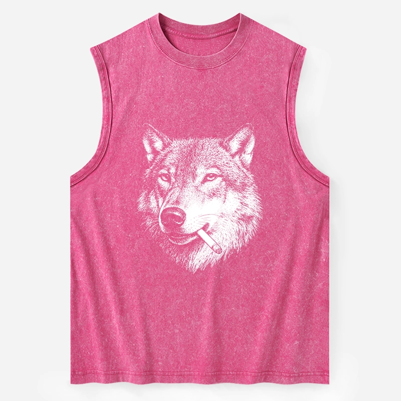 Tokyo-Tiger Cool Wolf Meme Bad Decisions Pending Washed Tank