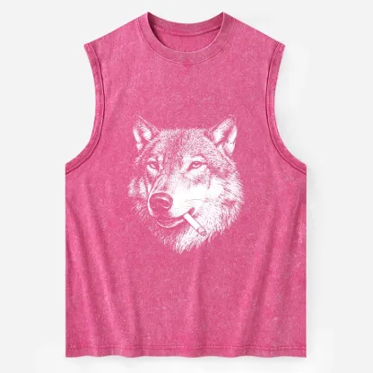 Tokyo-Tiger Cool Wolf Meme Bad Decisions Pending Washed Tank