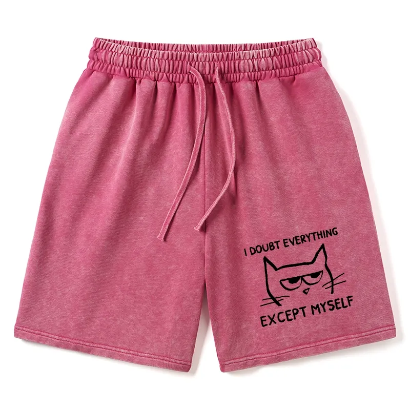 Tokyo-Tiger Confident Kitten Washed Shorts