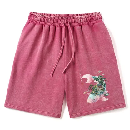Tokyo-Tiger Journey Of The Flowing Koi Washed Shorts