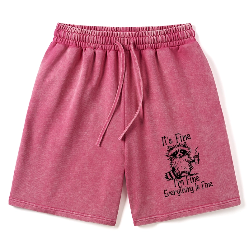 Tokyo-Tiger Raccoon Fine Meme Washed Shorts