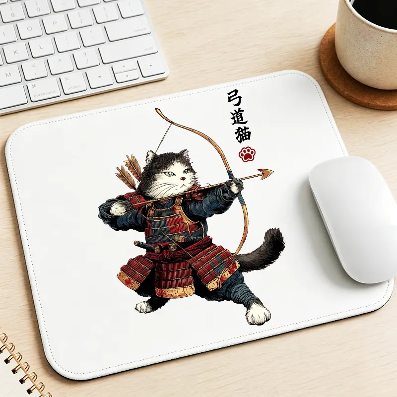 Tokyo-Tiger Kyudo Samurai Cat Mouse Pad Sale