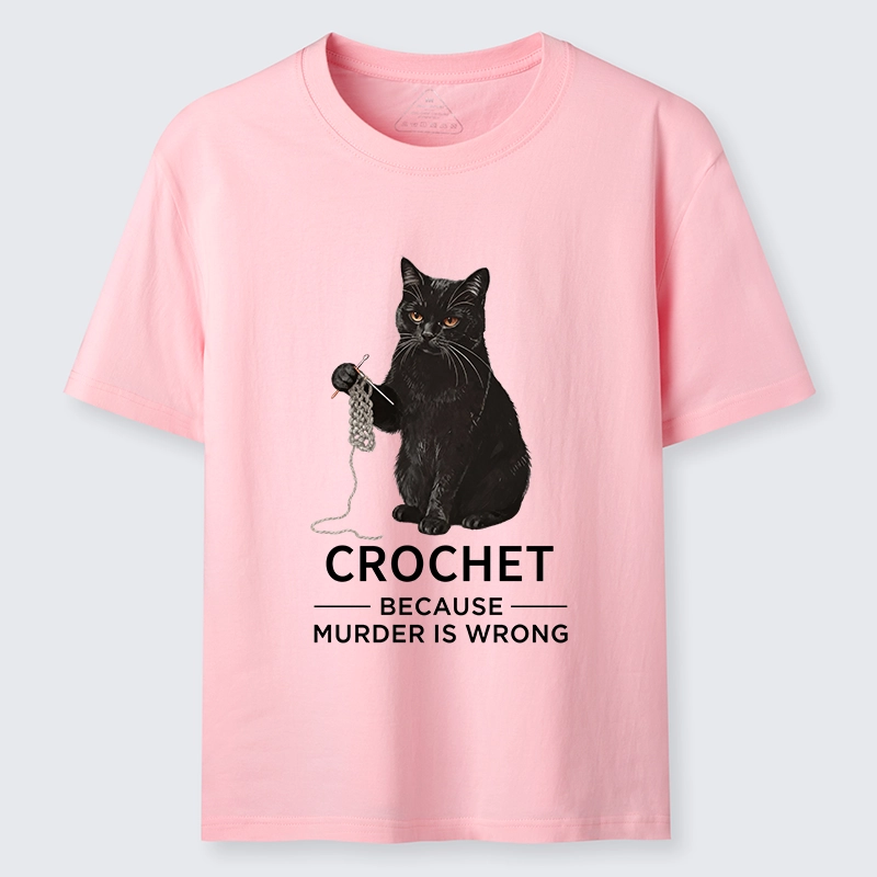 Tokyo-Tiger Cat Crocheting To Avoid Trouble Classic T-Shirt
