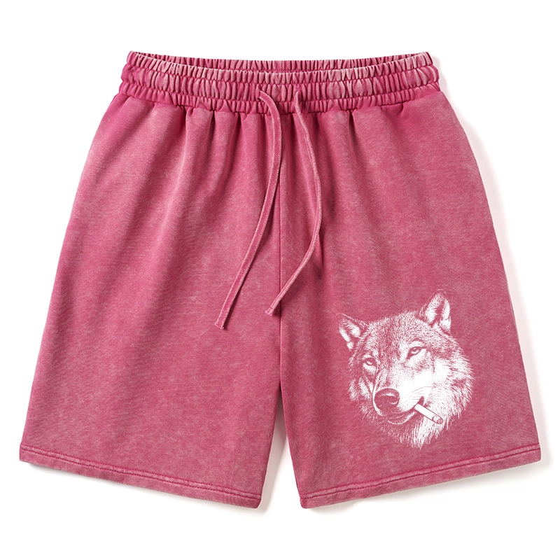 Tokyo-Tiger Cool Wolf Meme Bad Decisions Pending Washed Shorts
