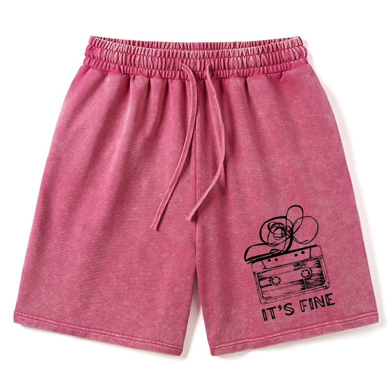 Tokyo-Tiger Cassette Fine Meme Washed Shorts