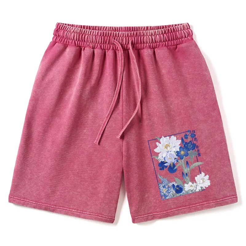 Tokyo-Tiger Blossoms Of The Firmament Washed Shorts
