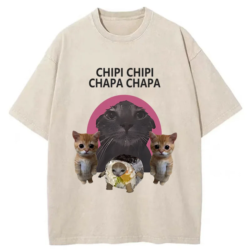 Tokyo-Tiger CHIPI Cats Washed T-Shirt