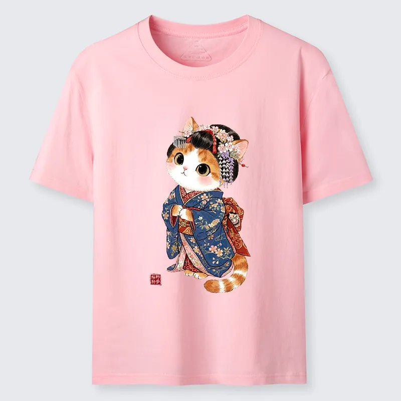 Tokyo-Tiger Cat Dressed As A Geisha Funny Classic T-Shirt
