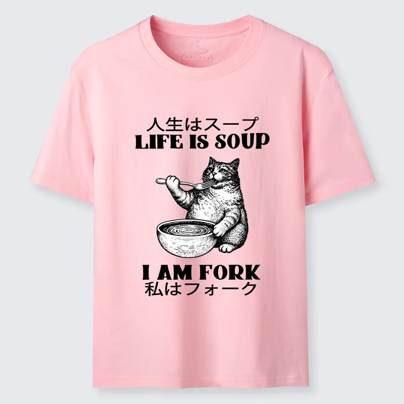 Tokyo-Tiger Cat Eating Soup With A Fork Classic T-Shirt