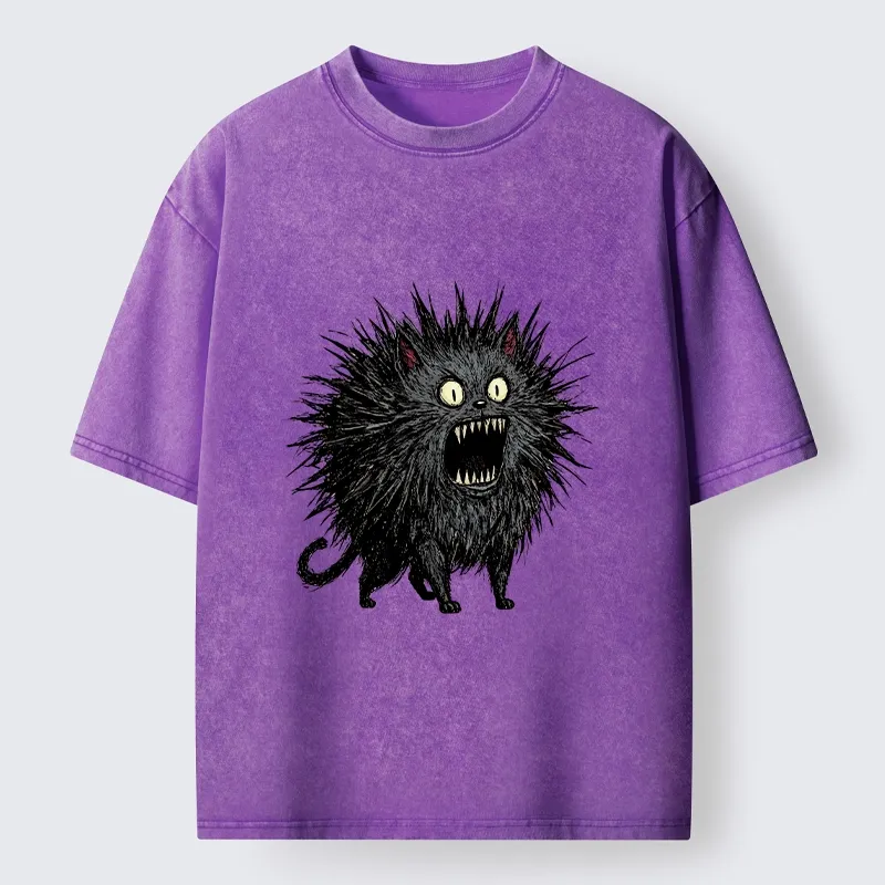 Tokyo-Tiger Feral Cat Having A Total Meltdown Washed T-Shirt