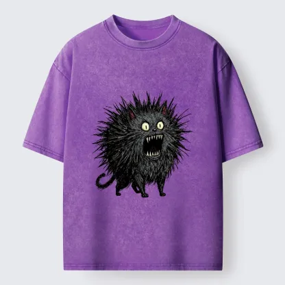 Tokyo-Tiger Feral Cat Having A Total Meltdown Washed T-Shirt