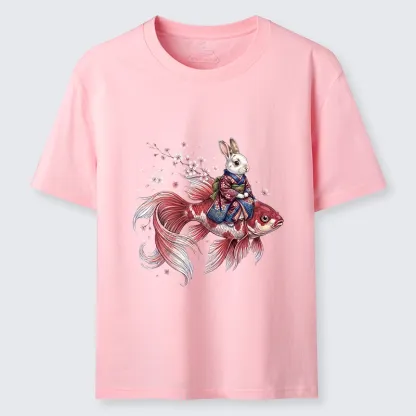 Tokyo-Tiger Japanese Style Rabbit And Koi Fish Classic T-Shirt