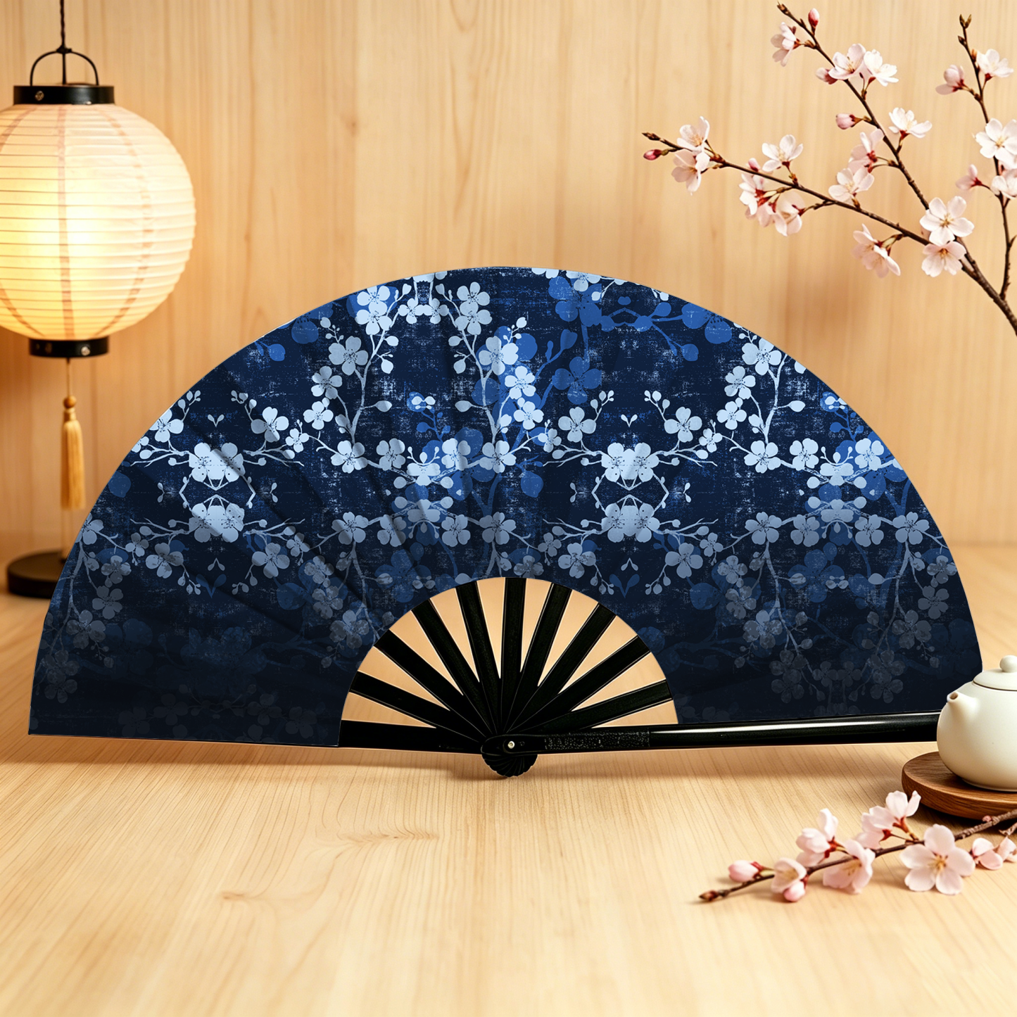 Tokyo-Tiger Midnight Blossoms Hand Fan Sale