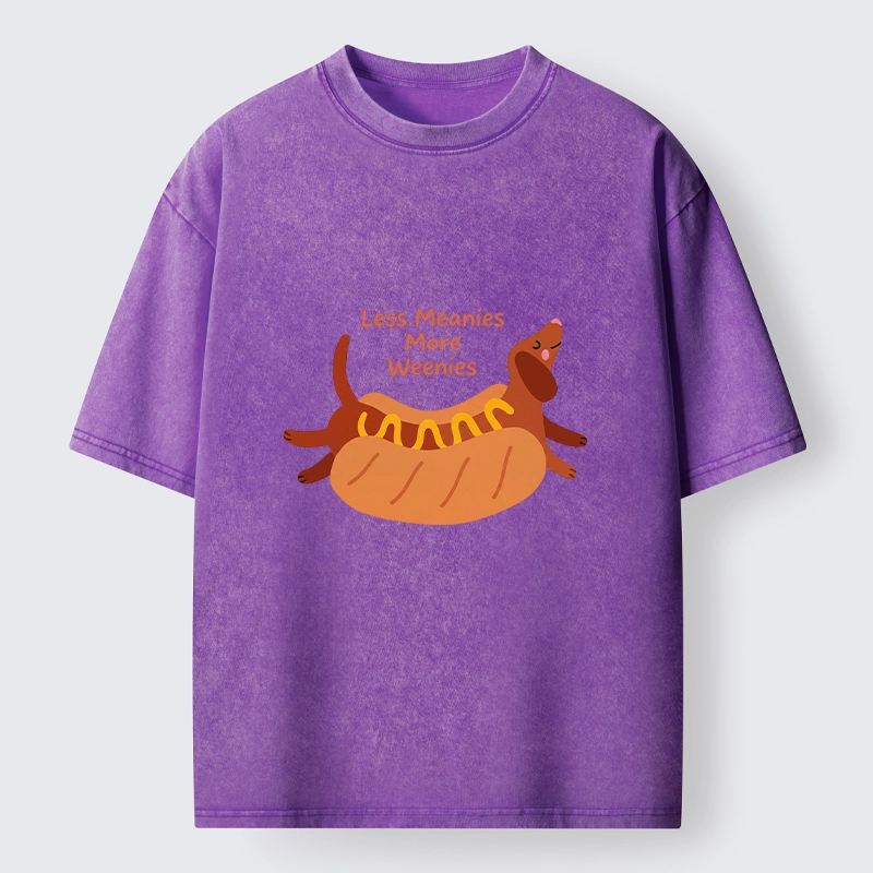 Tokyo-Tiger Positive Vibes Only With The Weenie Dog Washed T-Shirt