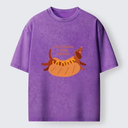 Tokyo-Tiger Positive Vibes Only With The Weenie Dog Washed T-Shirt