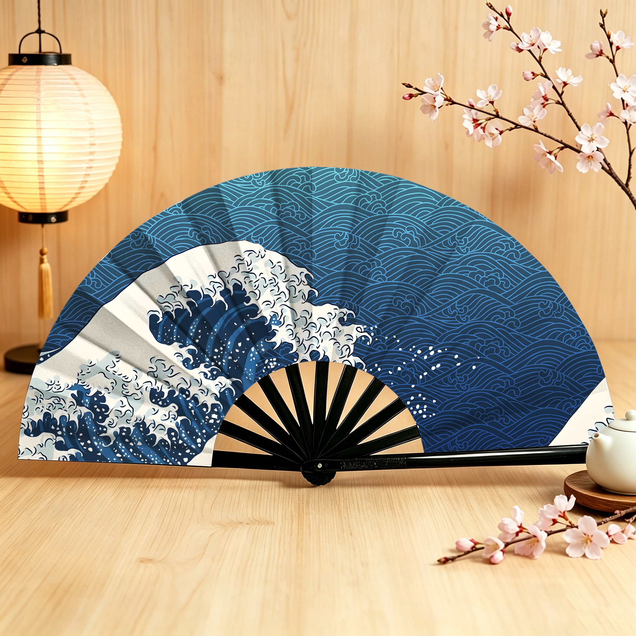 Tokyo-Tiger The Great Wave Off Fuji Hand Fan
