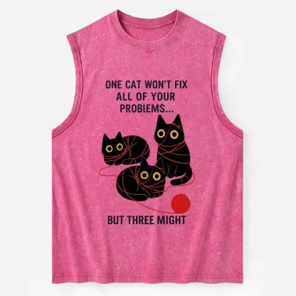 Tokyo-Tiger Three Cats Fix All Problems Washed Tank
