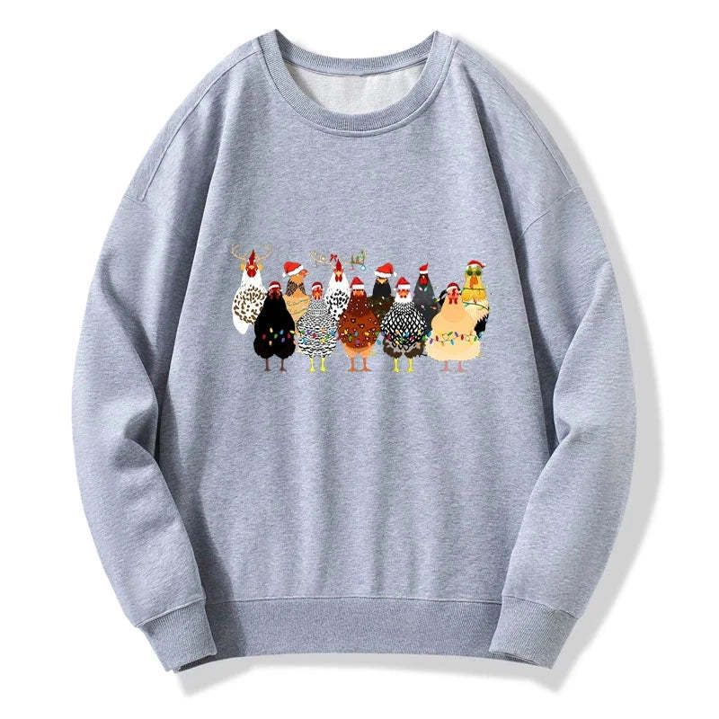 Tokyo-Tiger A Flock Of Christmas Chickens Sweatshirt-tokyo-tiger