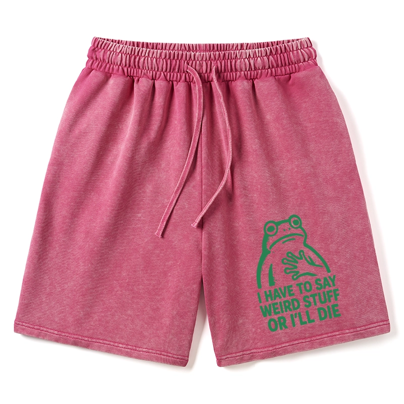 Tokyo-Tiger Weird Frog Funny Meme Washed Shorts