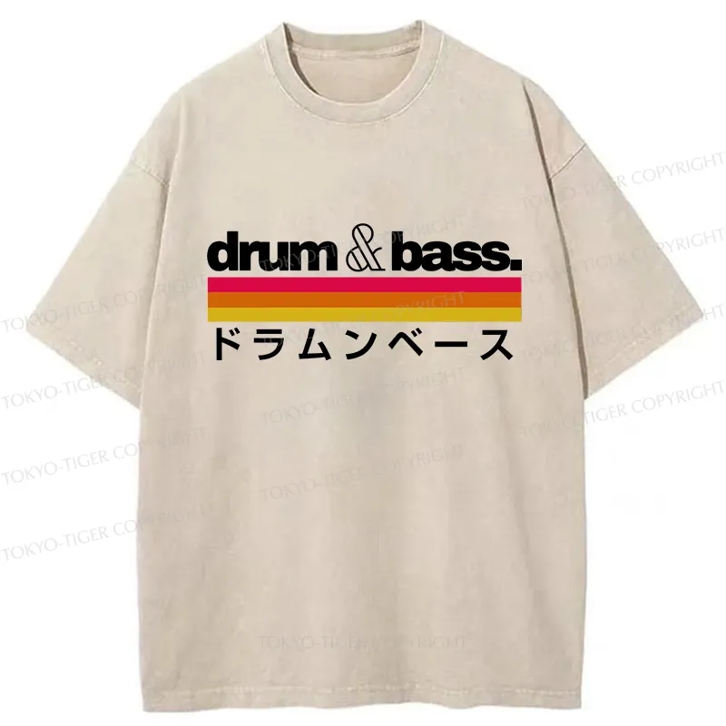 Tokyo-Tiger Japan Drum And Bass Washed T-Shirt Sale
