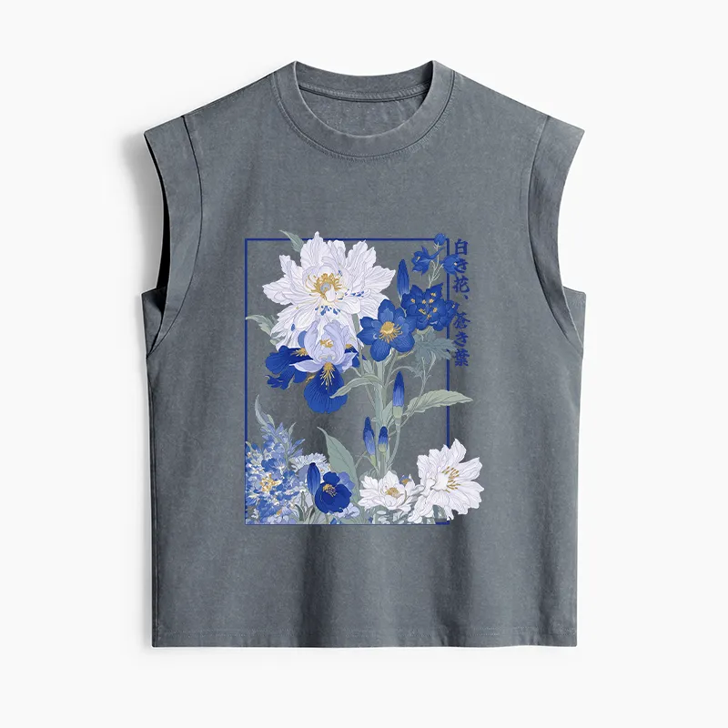 Tokyo-Tiger Blossoms Of The Firmament Women's Washed Tank Tops
