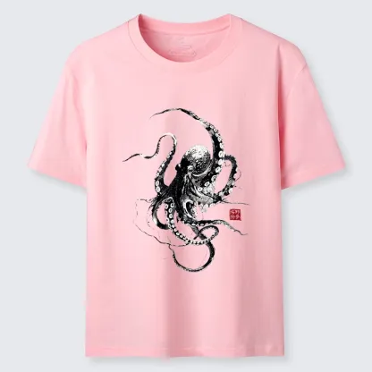 Tokyo-Tiger Traditional Japanese Octopus Painting Classic T-Shirt