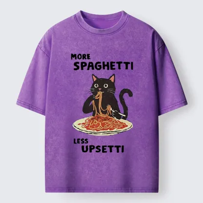 Tokyo-Tiger More Spaghetti Less Upsetti Cat Washed T-Shirt