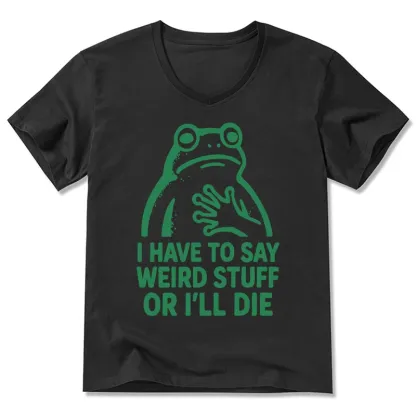 Tokyo-Tiger Weird Frog Funny Meme V-Neck Classic T-Shirt